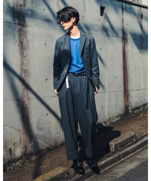 Enharmonic TAVERN × YohKi】Relaxed 2B tailored jacket & easy wide 