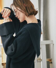 RIVE DROITE | 【トレンドライクな着こなしが叶う】片畦セーラージップカーディガン(ニット/セーター)