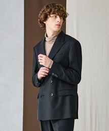 WOOL SILK DOUBLE BREASTED JACKET