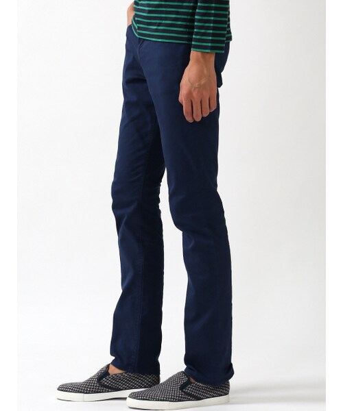 ABAHOUSE（アバハウス）の「コンパクトチノストレッチカラー5Pパンツ【Men'sJOKER2014年12月号P.70掲載】（パンツ・メンズ・ブラック/ブルー・1/2/3/4）」の4枚目の写真