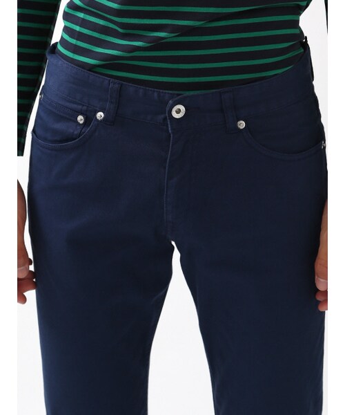 ABAHOUSE（アバハウス）の「コンパクトチノストレッチカラー5Pパンツ【Men'sJOKER2014年12月号P.70掲載】（パンツ・メンズ・ブラック/ブルー・1/2/3/4）」の6枚目の写真