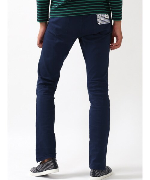 ABAHOUSE（アバハウス）の「コンパクトチノストレッチカラー5Pパンツ【Men'sJOKER2014年12月号P.70掲載】（パンツ・メンズ・ブラック/ブルー・1/2/3/4）」の5枚目の写真