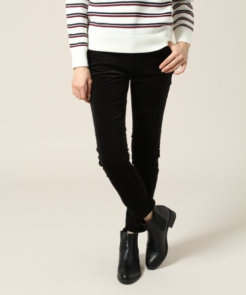 LOWRYS FARM（ローリーズファーム）の「コーデュロイスキニーパンツ（パンツ・レディース・オフ/ブラック/グレー・Ｍ/Ｌ）」の2枚目の写真