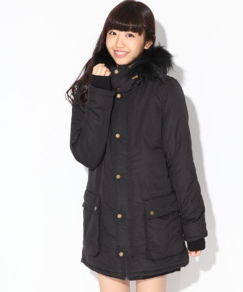 repipi armario(レピピ アルマリオ)の「モッズコート(ジャケット/アウター・レディース・ブラック/カモフラ/カーキ・XS/S/M)」の6枚目の写真