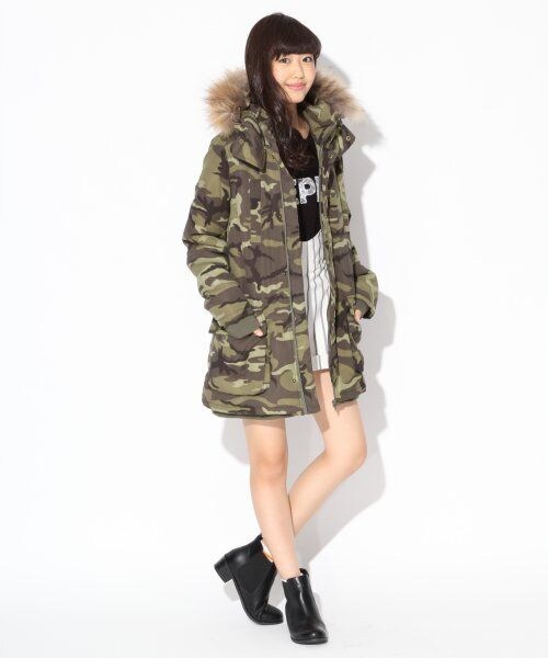 repipi armario(レピピ アルマリオ)の「モッズコート(ジャケット/アウター・レディース・ブラック/カモフラ/カーキ・XS/S/M)」の8枚目の写真