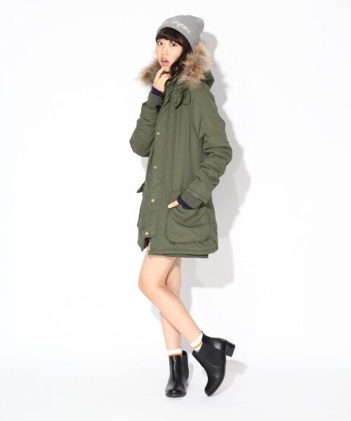 repipi armario(レピピ アルマリオ)の「モッズコート(ジャケット/アウター・レディース・ブラック/カモフラ/カーキ・XS/S/M)」の7枚目の写真