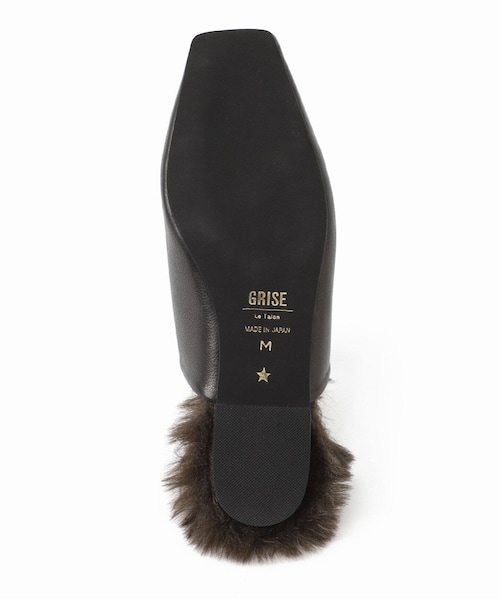 LE TALON（ルタロン）の「GRISE レザースクエアハイバンプミュール