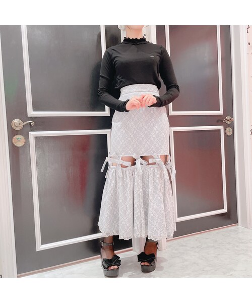lilLilly（リルリリー）の「シースルーハイネックトップス