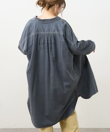 PUAL CE CIN | デニム刺繍×プリントワンピース(ワンピース)