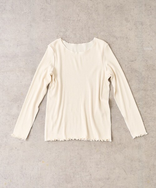 PUAL CE CIN（ピュアルセシン）の「テレコメローロングスリーブ（Tシャツ/カットソー・レディース・ナチュラル/ブラック/その他1/その他2・FREE）」の3枚目の写真