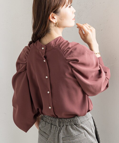 prose verse(プロズヴェール)の「【前後2WAY着用可能】パワショルブラウス(シャツ/ブラウス・レディース・グレージュ/ピンク/ブラック・M)」の1枚目の写真