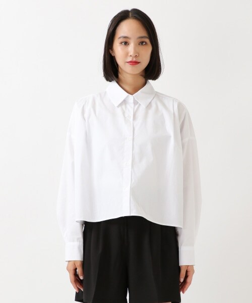 ALAND（エーランド）の「3.3Field Trip／LOOSE CROP シャツ（トップス・グレー()/アイボリー()・FREE）」の22枚目の写真