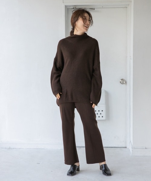 LEPSIM（レプシィム）の「12ゲージケアニットパンツ（パンツ・ブラック/グレージュ/ブラウン/マスタード・M/L）」の14枚目の写真
