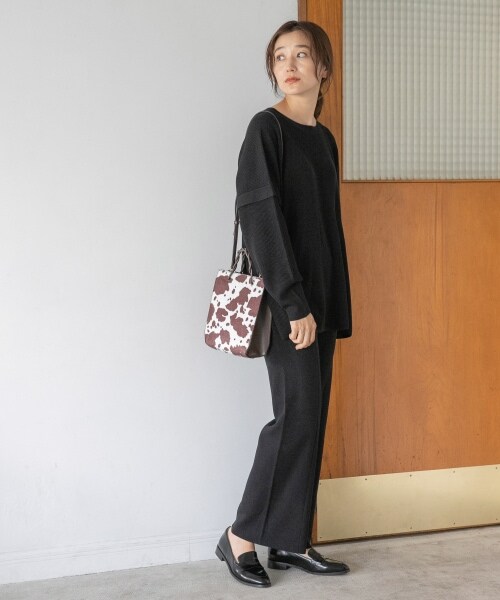 LEPSIM（レプシィム）の「12ゲージケアニットパンツ（パンツ・ブラック/グレージュ/ブラウン/マスタード・M/L）」の5枚目の写真