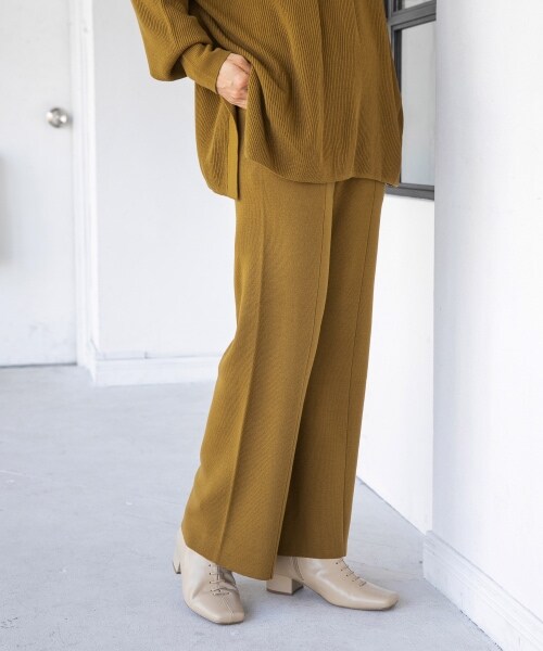 LEPSIM（レプシィム）の「12ゲージケアニットパンツ（パンツ・ブラック/グレージュ/ブラウン/マスタード・M/L）」の4枚目の写真