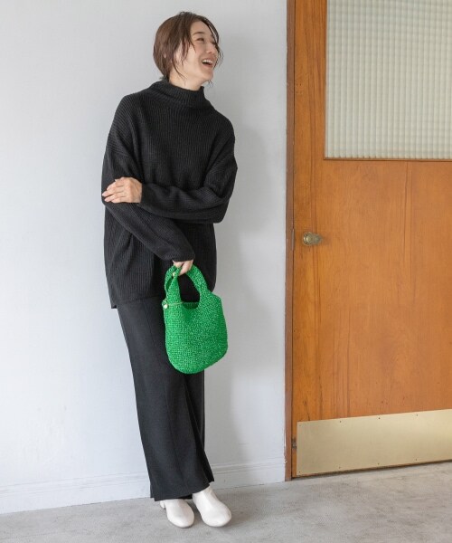 LEPSIM（レプシィム）の「12ゲージケアニットパンツ（パンツ・ブラック/グレージュ/ブラウン/マスタード・M/L）」の8枚目の写真