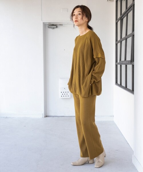 LEPSIM（レプシィム）の「12ゲージケアニットパンツ（パンツ・ブラック/グレージュ/ブラウン/マスタード・M/L）」の20枚目の写真