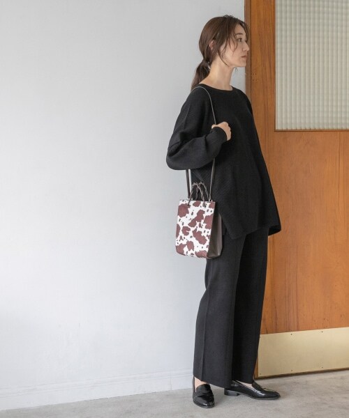 LEPSIM（レプシィム）の「12ゲージケアニットパンツ（パンツ・ブラック/グレージュ/ブラウン/マスタード・M/L）」の6枚目の写真