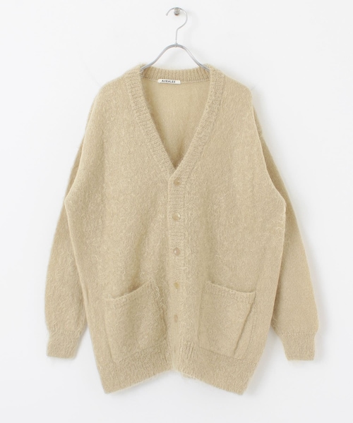 AURALEE（オーラリー）の「AURALEE BRUSHED SUPERKIDMOHAIR CARDIGAN（その他・レディース・LIGHTBEIGE/TURQUOISE・1）」の3枚目の写真