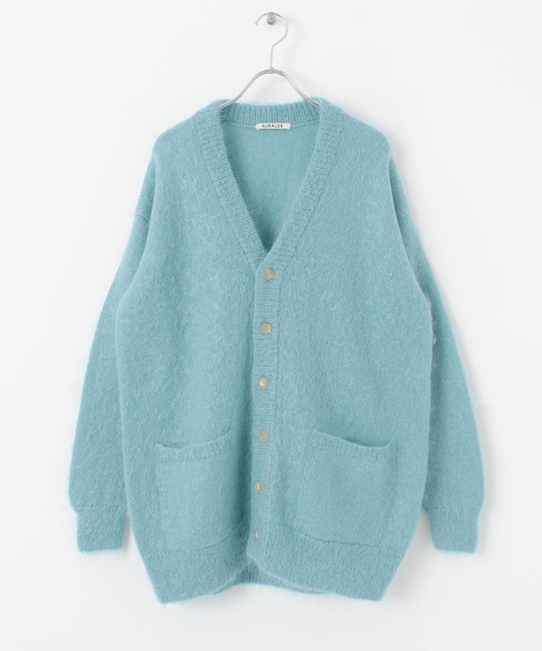 AURALEE（オーラリー）の「AURALEE BRUSHED SUPERKIDMOHAIR CARDIGAN（その他・レディース・LIGHTBEIGE/TURQUOISE・1）」の2枚目の写真