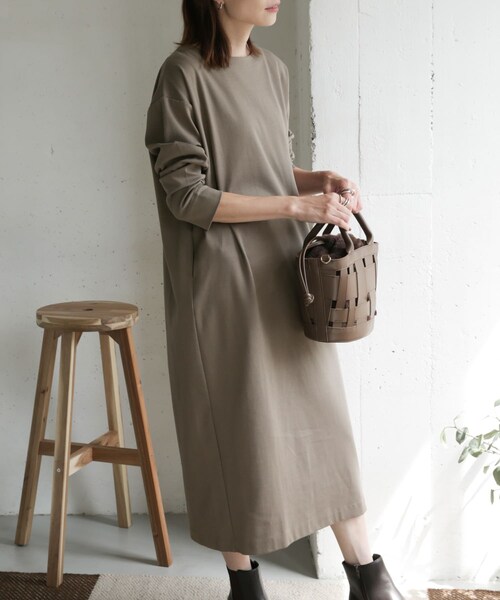 URBAN RESEARCH DOORS（アーバンリサーチドアーズ）の「コットンポンチコクーンワンピース（その他・レディース・MOCHA/BORDEAUX/NAVY・one）」の12枚目の写真