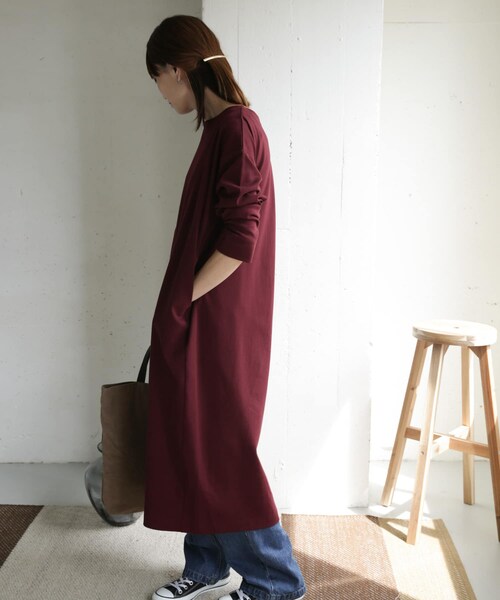 URBAN RESEARCH DOORS（アーバンリサーチドアーズ）の「コットンポンチコクーンワンピース（その他・レディース・MOCHA/BORDEAUX/NAVY・one）」の6枚目の写真