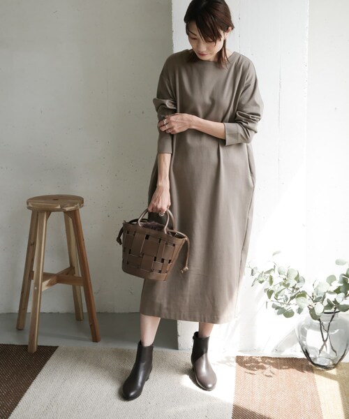 URBAN RESEARCH DOORS（アーバンリサーチドアーズ）の「コットンポンチコクーンワンピース（その他・レディース・MOCHA/BORDEAUX/NAVY・one）」の22枚目の写真