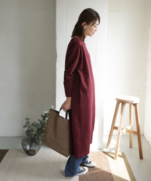 URBAN RESEARCH DOORS（アーバンリサーチドアーズ）の「コットンポンチコクーンワンピース（その他・レディース・MOCHA/BORDEAUX/NAVY・one）」の10枚目の写真