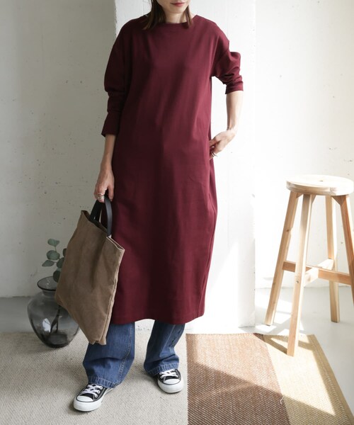 URBAN RESEARCH DOORS（アーバンリサーチドアーズ）の「コットンポンチコクーンワンピース（その他・レディース・MOCHA/BORDEAUX/NAVY・one）」の7枚目の写真