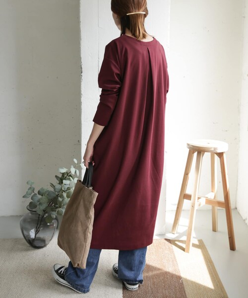 URBAN RESEARCH DOORS（アーバンリサーチドアーズ）の「コットンポンチコクーンワンピース（その他・レディース・MOCHA/BORDEAUX/NAVY・one）」の5枚目の写真