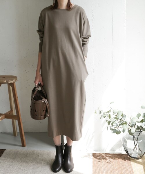 URBAN RESEARCH DOORS（アーバンリサーチドアーズ）の「コットンポンチコクーンワンピース（その他・レディース・MOCHA/BORDEAUX/NAVY・one）」の13枚目の写真