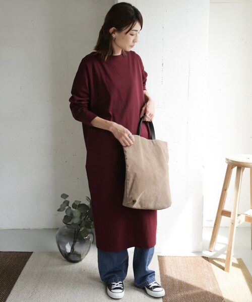 URBAN RESEARCH DOORS（アーバンリサーチドアーズ）の「コットンポンチコクーンワンピース（その他・レディース・MOCHA/BORDEAUX/NAVY・one）」の9枚目の写真