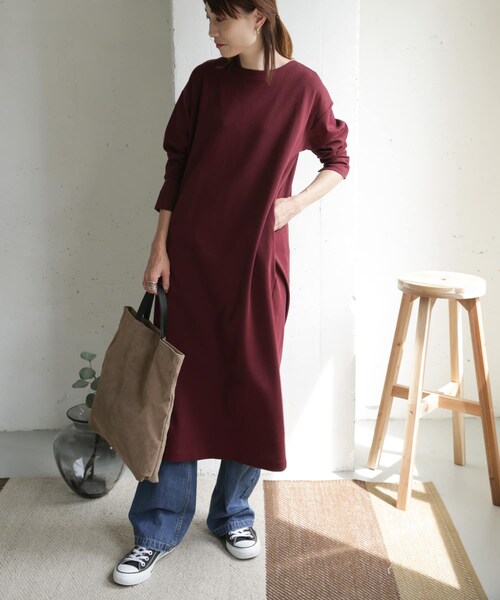 URBAN RESEARCH DOORS（アーバンリサーチドアーズ）の「コットンポンチコクーンワンピース（その他・レディース・MOCHA/BORDEAUX/NAVY・one）」の8枚目の写真