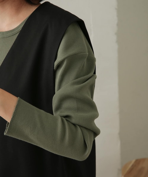 URBAN RESEARCH DOORS（アーバンリサーチドアーズ）の「テレコルーズ長袖カットソー（その他・レディース・GREEN/IVORY/GREGE・one）」の5枚目の写真