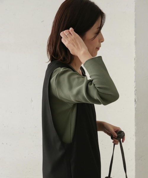 URBAN RESEARCH DOORS（アーバンリサーチドアーズ）の「テレコルーズ長袖カットソー（その他・レディース・GREEN/IVORY/GREGE・one）」の6枚目の写真