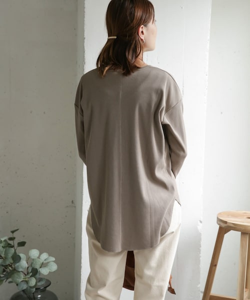 URBAN RESEARCH DOORS（アーバンリサーチドアーズ）の「テレコルーズ長袖カットソー（その他・レディース・GREEN/IVORY/GREGE・one）」の3枚目の写真