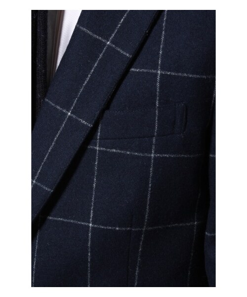 JOURNAL STANDARD(ジャーナルスタンダード)の「フラノウィンドペンテーラードジャケット(テーラードジャケット・メンズ・グレーB/ネイビー B・S/M/L)」の10枚目の写真