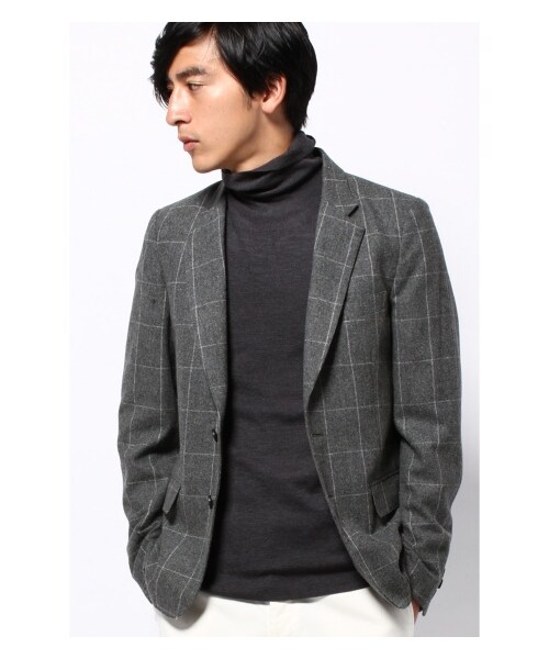 JOURNAL STANDARD(ジャーナルスタンダード)の「フラノウィンドペンテーラードジャケット(テーラードジャケット・メンズ・グレーB/ネイビー B・S/M/L)」の1枚目の写真