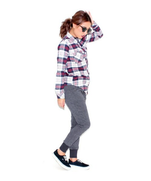 ANAP(アナップ)の「NETオリジナル MIXスウェットサルエルパンツ(パンツ・レディース・グレー/ダークグレー/ネイビー・one size)」の8枚目の写真