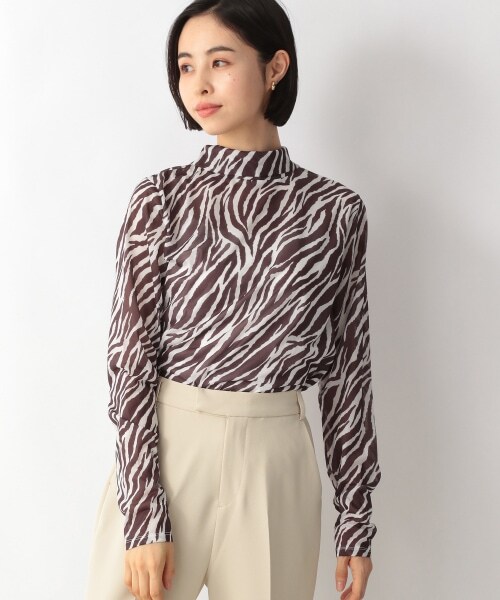 LOWRYS FARM（ローリーズファーム）の「ガラシアータートルＬＳ（トップス・ゼブラ/マーブル・F）」の10枚目の写真