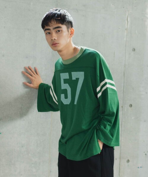 Kastane(カスタネ)の「【WHIMSIC】RAYON PLATING FOOT BALL TEE(Tシャツ/カットソー・レディース・ホワイト/イエロー/グリーン・F)」の2枚目の写真