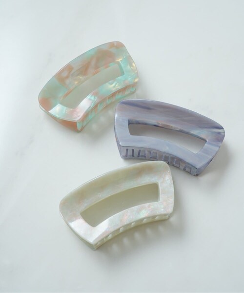 Kastane（カスタネ）の「ワイドマーブルヘアクリップ（その他ヘアアクセサリー・レディース・カラーなし/グリーン/パープル・F）」の2枚目の写真