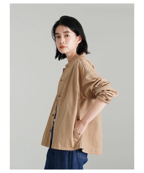 AMERICAN HOLIC(アメリカンホリック)の「CPOスタンドブルゾン(ジャケット/アウター・ベージュ/カーキ・M/L)」の6枚目の写真