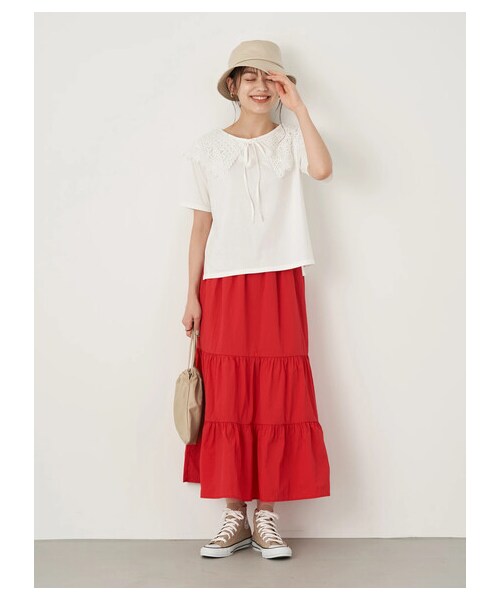 earth music&ecology(アースミュージックアンドエコロジー)の「フェイクレザーバケットハット(帽子・ブラック/ベージュ/エクリュ・F)」の5枚目の写真