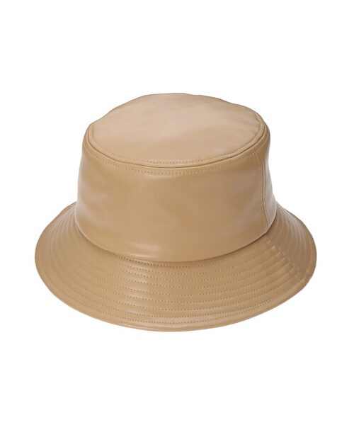 earth music&ecology(アースミュージックアンドエコロジー)の「フェイクレザーバケットハット(帽子・ブラック/ベージュ/エクリュ・F)」の16枚目の写真
