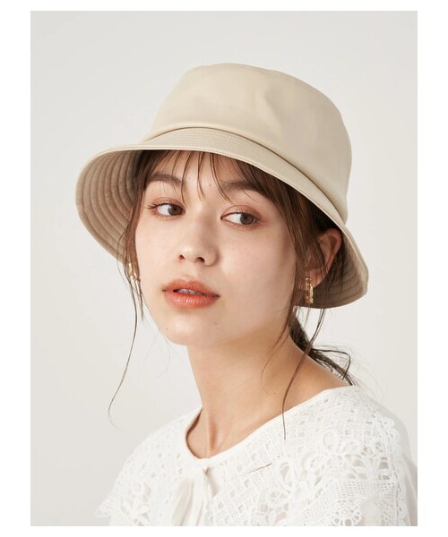 earth music&ecology(アースミュージックアンドエコロジー)の「フェイクレザーバケットハット(帽子・ブラック/ベージュ/エクリュ・F)」の20枚目の写真