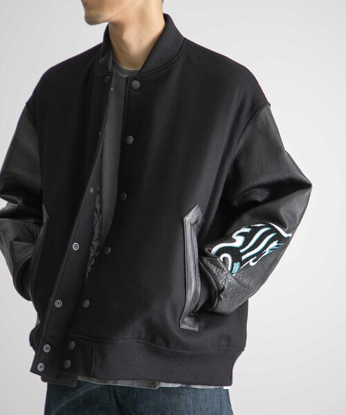 FACETASM（ファセッタズム）の「FACETASM F STADIUM JACKET（その他・メンズ・BLACK・3）」の6枚目の写真
