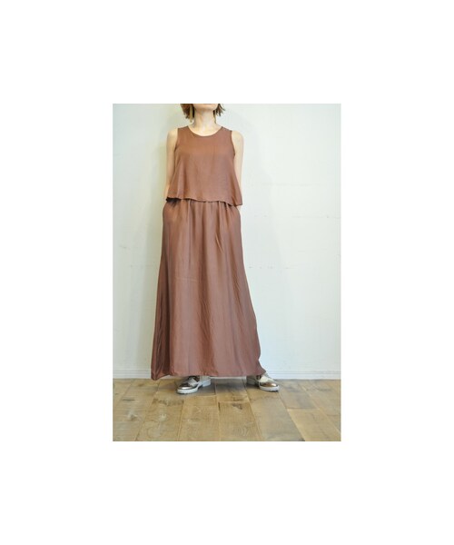 hippiness（ヒッピネス）の「レイヤードワンピース（ワンピース・レディース・イエロー/ブラック/ブルー/ブラウン/パープル・one）」の3枚目の写真