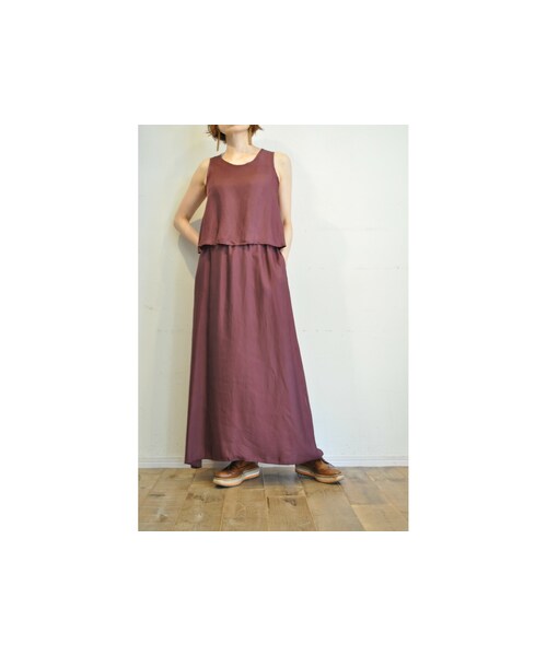 hippiness（ヒッピネス）の「レイヤードワンピース（ワンピース・レディース・イエロー/ブラック/ブルー/ブラウン/パープル・one）」の5枚目の写真