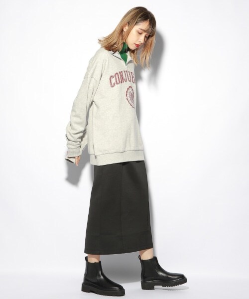 PAGEBOY（ページボーイ）の「【PAGEBOYLIM】カレッジジップスウェット（トップス・レディース・グレー/ネイビー・M/L）」の8枚目の写真